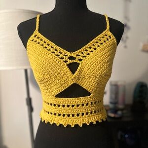 Hand Crocheted Crop Top/Bralette